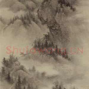 清代 武丹《林峦烟海图轴》国画山水写意作品图片鉴赏