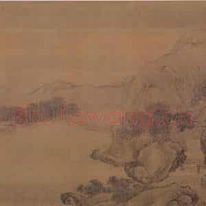 清代 王云《溪山垂钓图轴》国画山水写意作品图片鉴赏