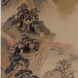 清代 王鉴《仿古山水屏》国画山水写意作品图片鉴赏