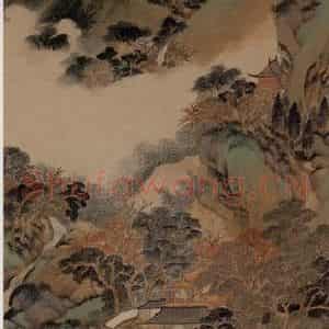 清代 王鉴《仿古山水屏》国画山水写意作品图片鉴赏