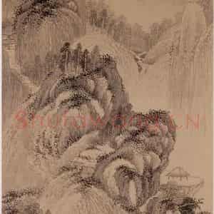 清代 王鉴《仿古山水屏》国画山水写意作品图片鉴赏
