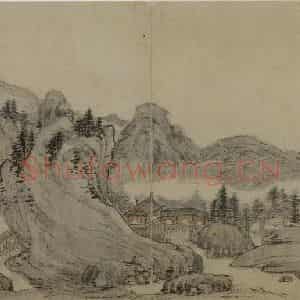 清代 程正揆《山水图册》国画山水写意作品图片鉴赏