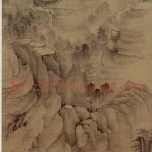 清代 法若真《空山疏树图轴》国画山水写意作品图片鉴赏