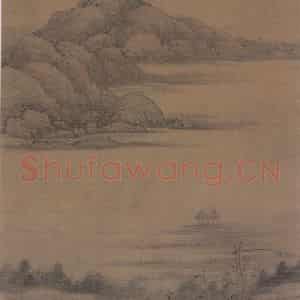 清代 龚贤《秋江渔舍图轴》国画山水写意作品图片鉴赏
