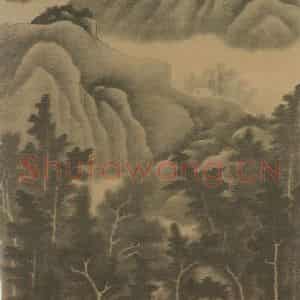 清代 龚贤《夏山过雨图轴》国画山水写意作品图片鉴赏