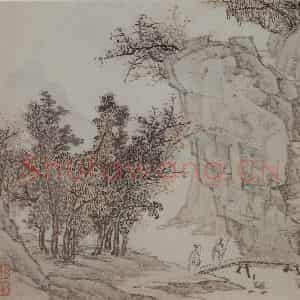 清代 邹喆《山水图册页》国画山水写意作品图片鉴赏
