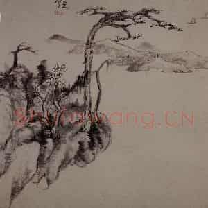 清代 朱耷《山水花果图册》国画山水写意作品图片鉴赏