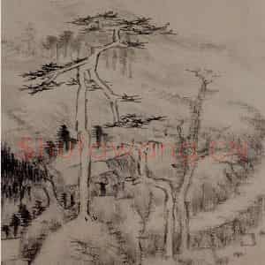 清代 朱耷《山水册》国画山水写意作品图片鉴赏