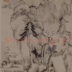 清代 朱耷《山水册》国画山水写意作品图片鉴赏