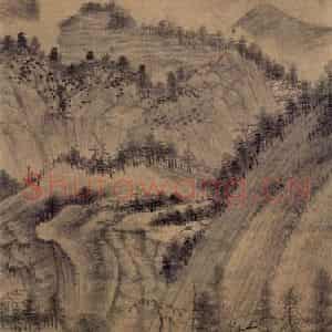 元朝 黄公望《为张伯雨画仙山图》国画山水作品图片鉴赏
