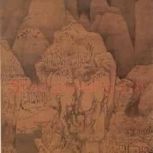 元朝 黄公望《九峰雪霁图》国画山水作品图片鉴赏