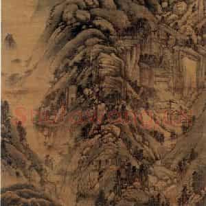 元朝 黄公望《天池石壁图》国画山水作品图片鉴赏