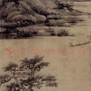 元朝 吴镇《洞庭渔隐图》国画山水作品图片鉴赏