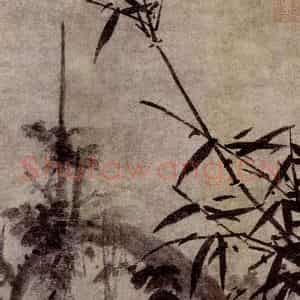 元朝 吴镇《多福图》国画花鸟作品图片鉴赏
