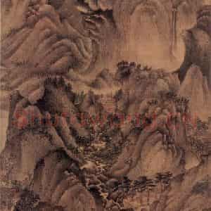 元朝 王蒙《夏山高隐图》国画山水作品图片鉴赏