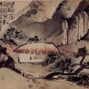 清代 高凤翰《指画山水花卉册》国画山水作品图片鉴赏