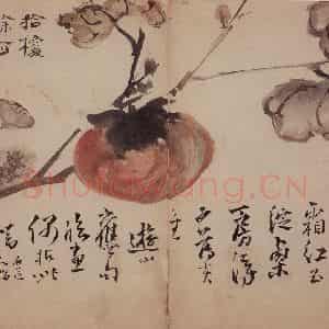 清代 高凤翰《指画山水花卉册》国画花鸟作品图片鉴赏