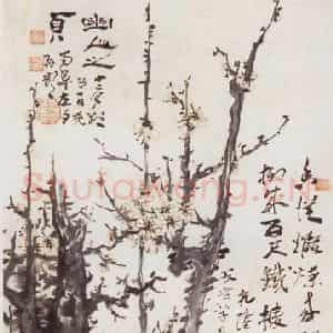 清代 高凤翰《层雪暖春图》国画花鸟作品图片鉴赏