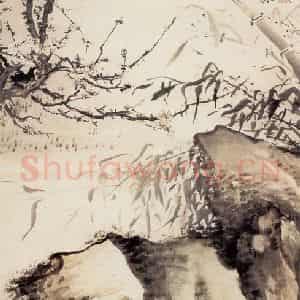 清代 高凤翰《梅竹石》国画花鸟作品图片鉴赏