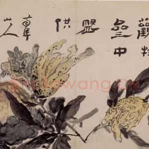 清代 高凤翰《书画册》国画花鸟作品图片鉴赏