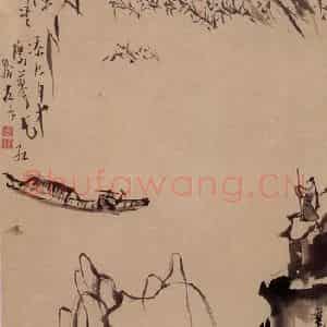 清代 高凤翰《湾上送别图》国画花鸟作品图片鉴赏