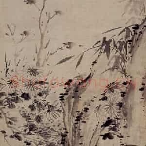 清代 高凤翰《甘菊图》国画花鸟作品图片鉴赏