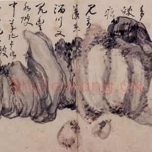 清代 高凤翰《怪石图》国画花鸟作品图片鉴赏