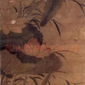 清代 高凤翰《荷鹭图》国画花鸟作品图片鉴赏