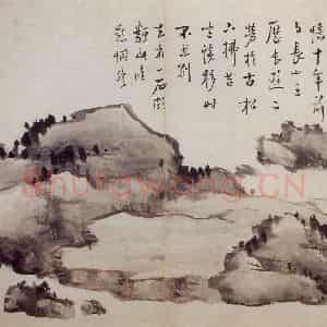 清代 高凤翰《石》国画花鸟作品图片鉴赏