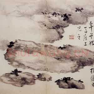 清代 高凤翰《石》国画花鸟作品图片鉴赏