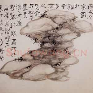 清代 高凤翰《石》国画花鸟作品图片鉴赏