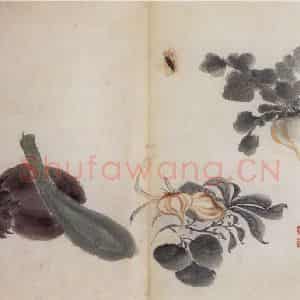 清代 高凤翰《花卉册》国画花鸟作品图片鉴赏