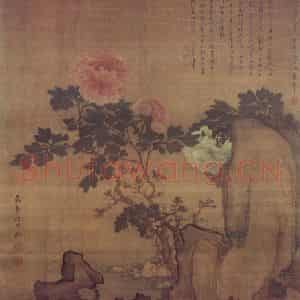 清代 高凤翰《阳春柱石图》国画花鸟作品图片鉴赏