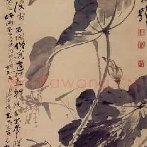 清代 高凤翰《素袜凌波图》国画花鸟作品图片鉴赏
