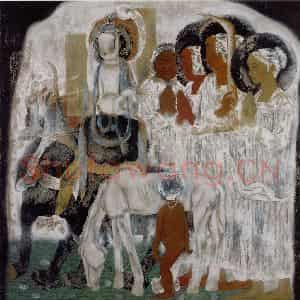 1995年 唐勇力《敦煌之梦》国画人物作品图片鉴赏