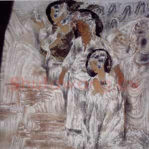 1994年 唐勇力《敦煌之梦》国画人物作品图片鉴赏