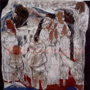 1995年 唐勇力《敦煌之梦》国画人物作品图片鉴赏
