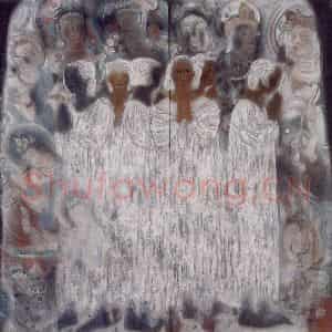 1993年 唐勇力《敦煌之梦》国画人物作品图片鉴赏