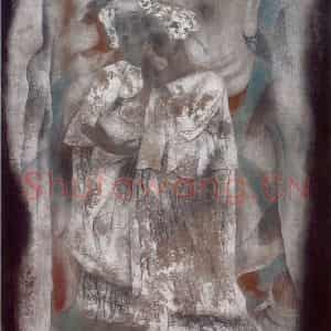 1993年 唐勇力《敦煌之梦》国画人物作品图片鉴赏