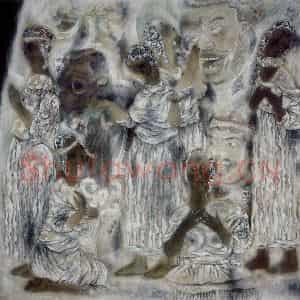 1992年 唐勇力《敦煌之梦》国画人物作品图片鉴赏
