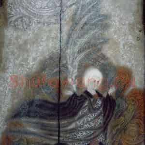 1991年 唐勇力《丽人图》国画人物作品图片鉴赏