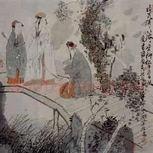1998年 唐勇力《轻风图》国画人物作品图片鉴赏
