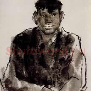 1983年 唐勇力《山里娃》国画人物作品图片鉴赏