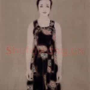 1996年 唐勇力《课堂写生》国画人物作品图片鉴赏