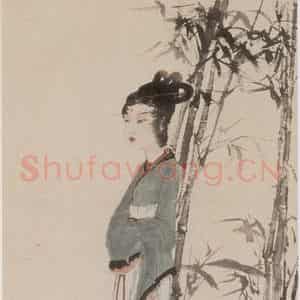 1943年 傅抱石《杜甫诗意图》国画人物作品图片鉴赏