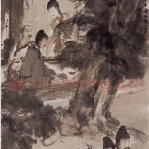 1944年 傅抱石《琵琶行》国画人物作品图片鉴赏