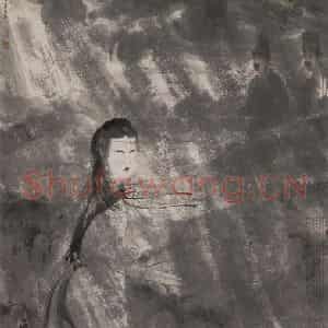 1946年 傅抱石《山鬼》国画人物作品图片鉴赏
