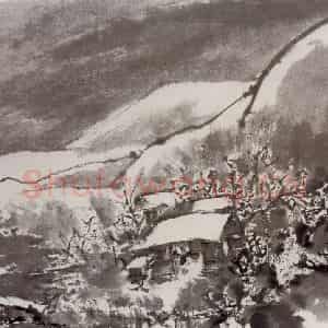 1948年 傅抱石《唐人诗意画册白居易(问刘十九)》国画人物作品图片鉴赏