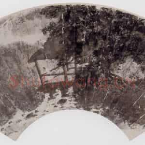 1962年 傅抱石《山水扇面》国画山水作品图片鉴赏