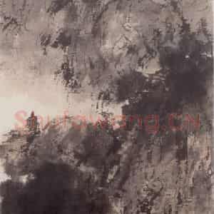 1944年 傅抱石《雨后空灵》国画山水作品图片鉴赏